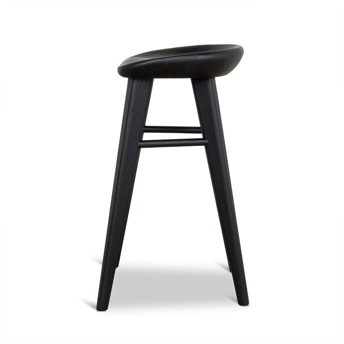 Elvo 65cm Bar Stool - Full Black