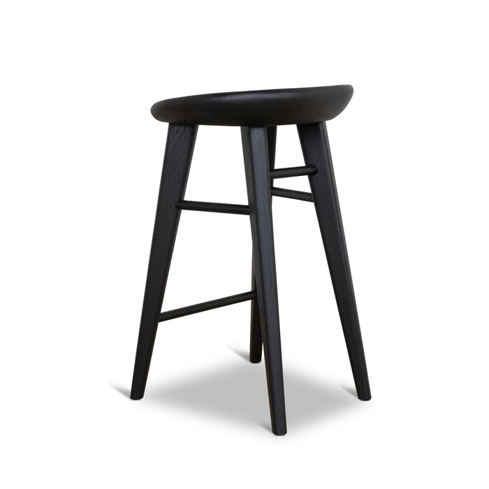 Elvo 65cm Bar Stool - Full Black