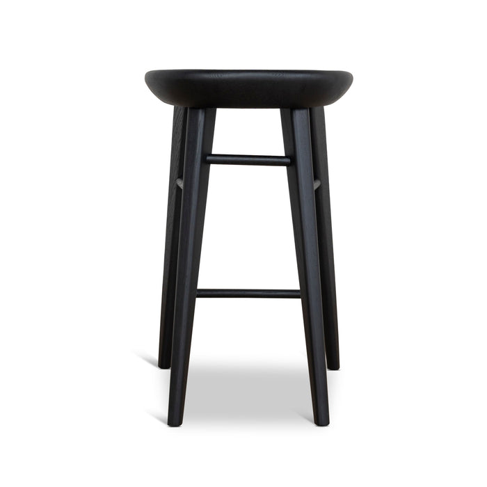 Elvo 65cm Bar Stool - Full Black