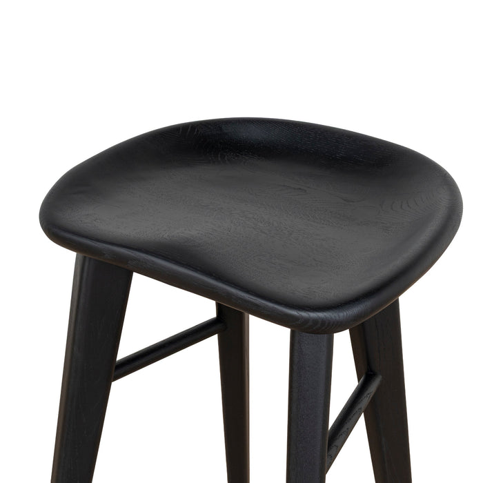 Elvo 65cm Bar Stool - Full Black