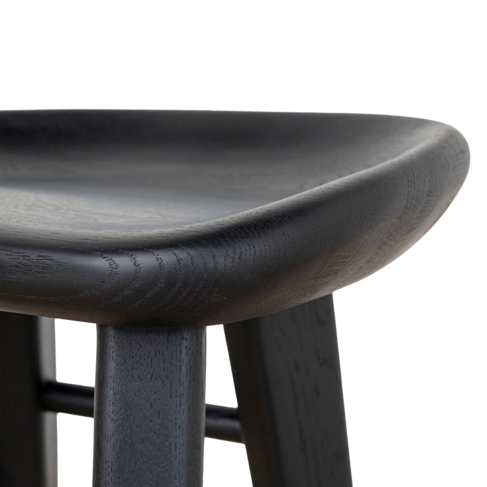Elvo 65cm Bar Stool - Full Black