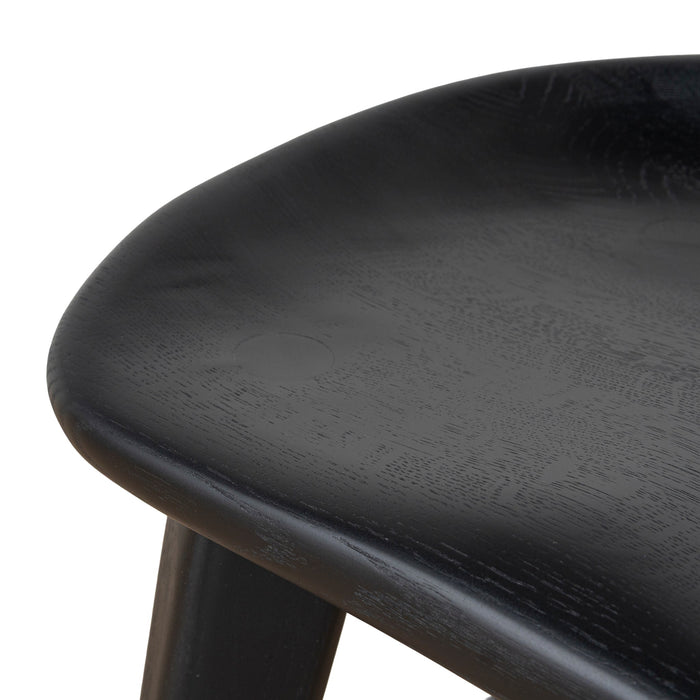 Elvo 65cm Bar Stool - Full Black