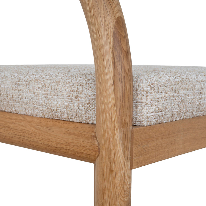 Adir 66cm Natural Bar Stool - Pale Beige