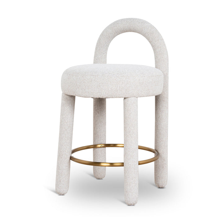 Fusion 65cm Bar Stool - Coastal Beige