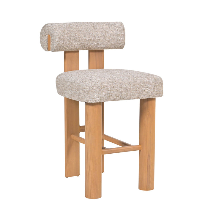 Set of 2 - Remy Natural Barstool - Pale Beige