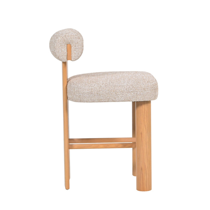 Set of 2 - Remy Natural Barstool - Pale Beige