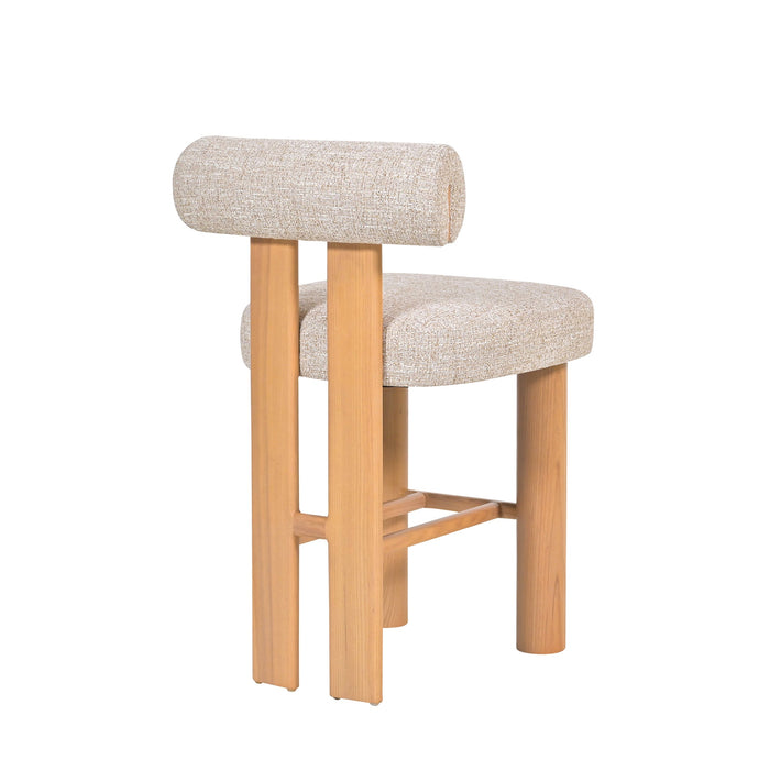 Set of 2 - Remy Natural Barstool - Pale Beige