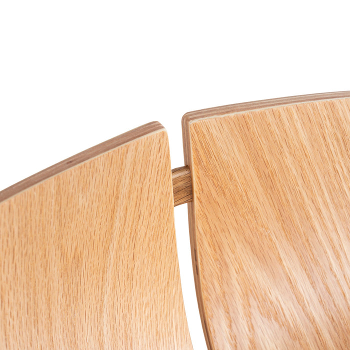 Breeze 65cm Matte White Bar Stool - Natural