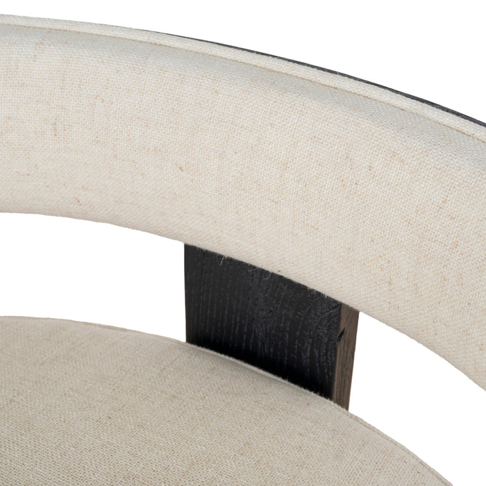 Miles Black ELM Barstool - Dawn Beige