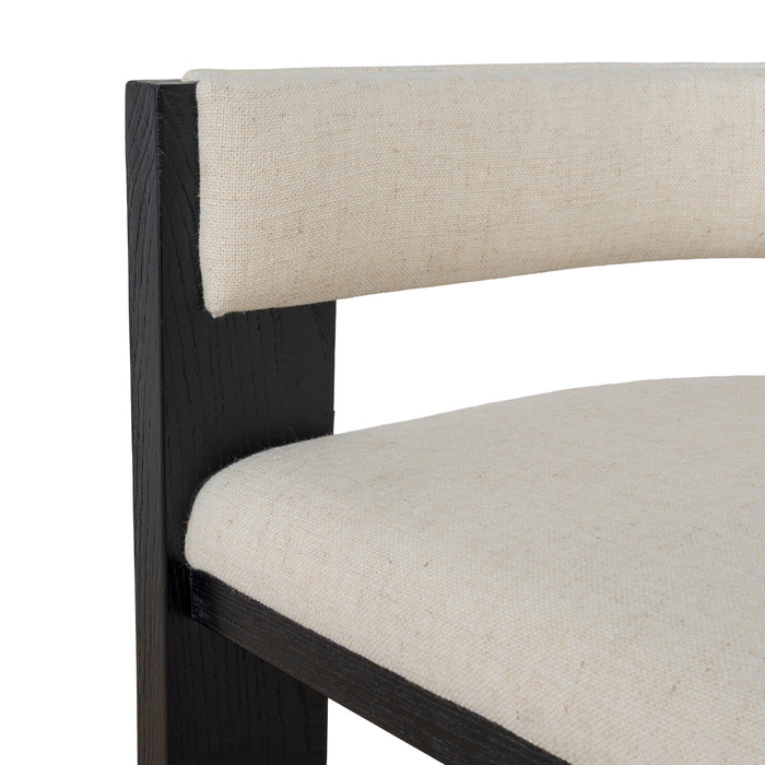 Miles Black ELM Barstool - Dawn Beige