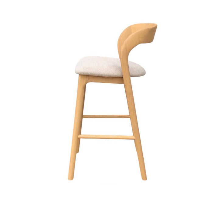 Marlow 65cm Natural Bar Stool - Naxos Beige