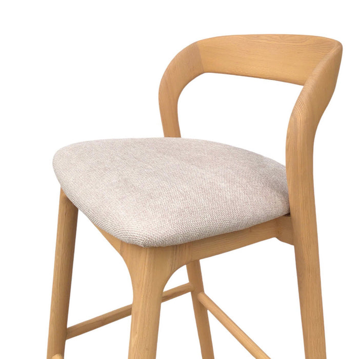 Marlow 65cm Natural Bar Stool - Naxos Beige