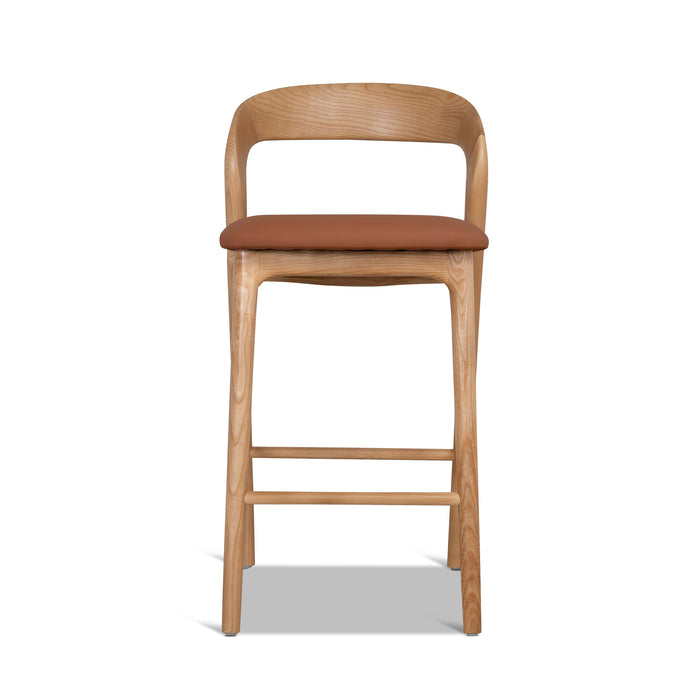 Marlow 65cm Natural Bar Stool - Naxos Tan