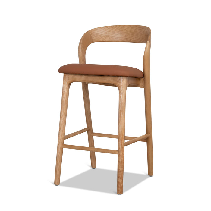 Marlow 65cm Natural Bar Stool - Naxos Tan