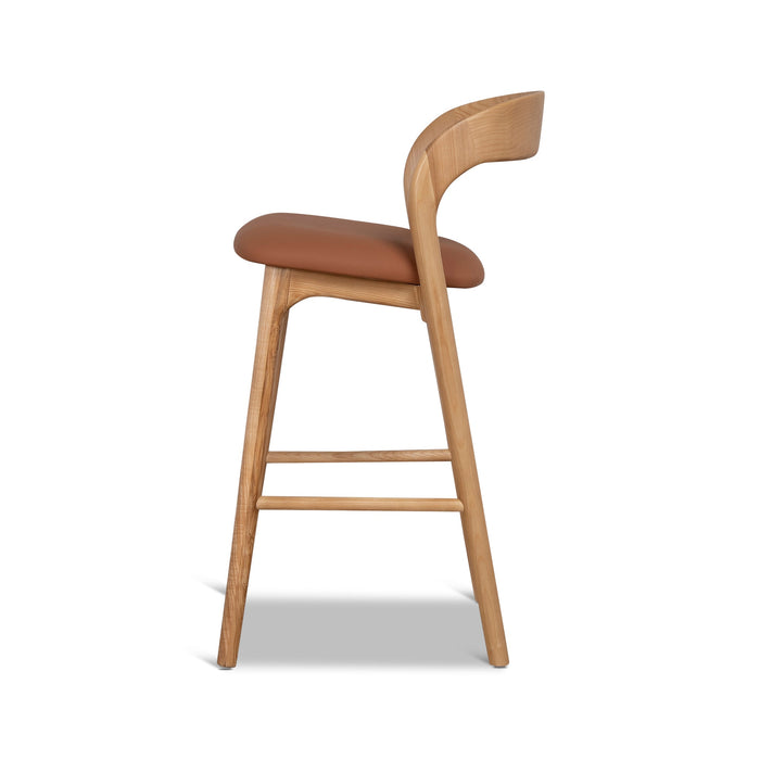 Marlow 65cm Natural Bar Stool - Naxos Tan