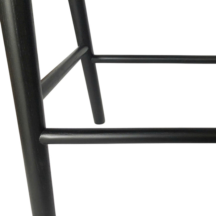 Marlow 65cm Bar Stool - Full Black