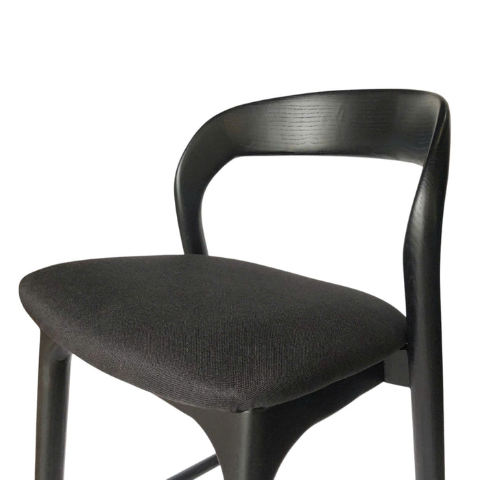 Marlow 65cm Bar Stool - Full Black