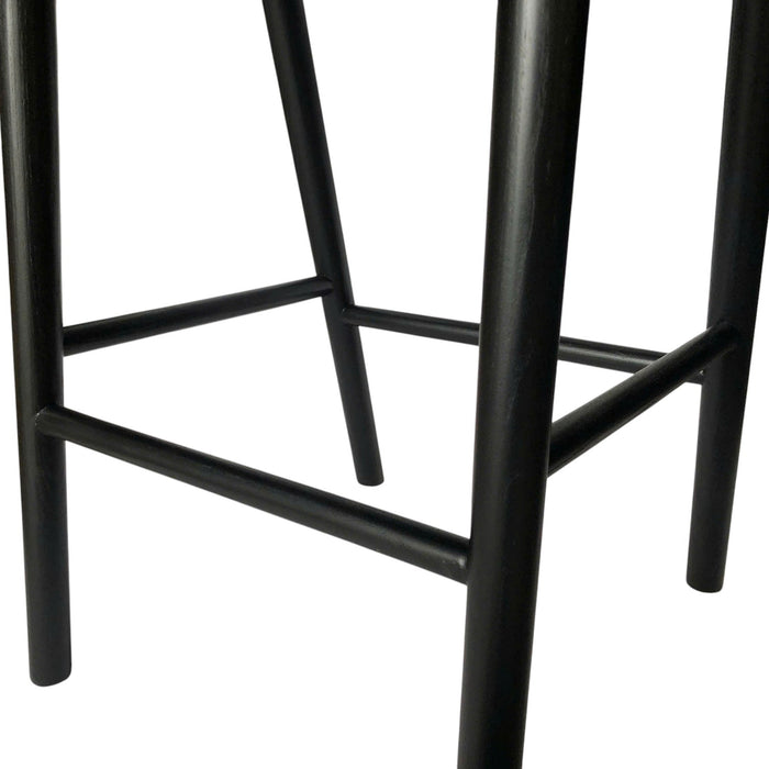 Marlow 65cm Bar Stool - Full Black