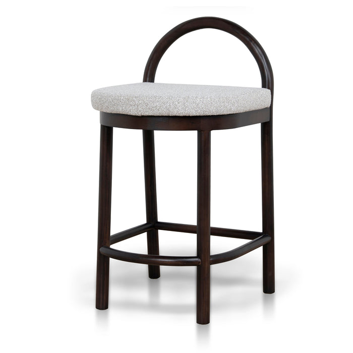 Adir 66cm Brown Bar Stool - Clay Grey