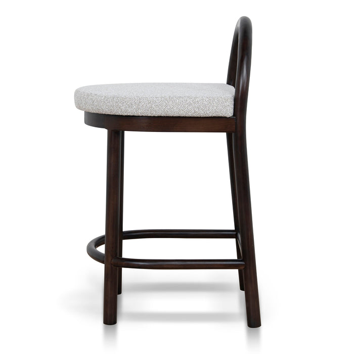 Adir 66cm Brown Bar Stool - Clay Grey