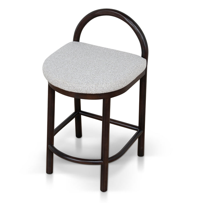 Adir 66cm Brown Bar Stool - Clay Grey
