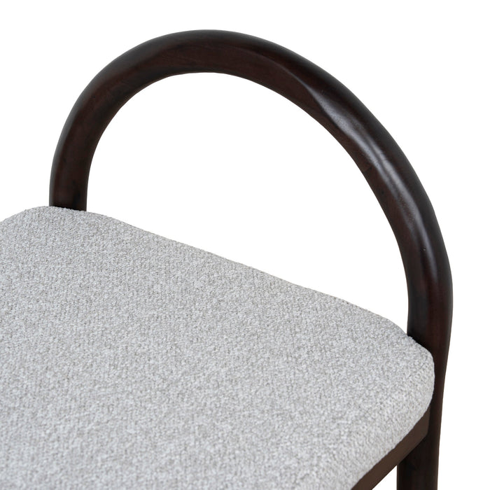 Adir 66cm Brown Bar Stool - Clay Grey