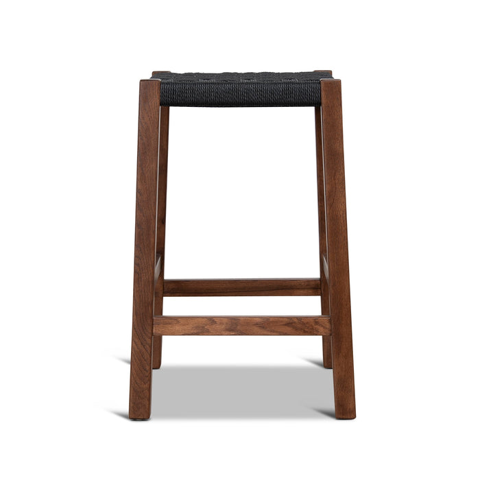 Jolen 65cm Rattan Bar Stool - Walnut