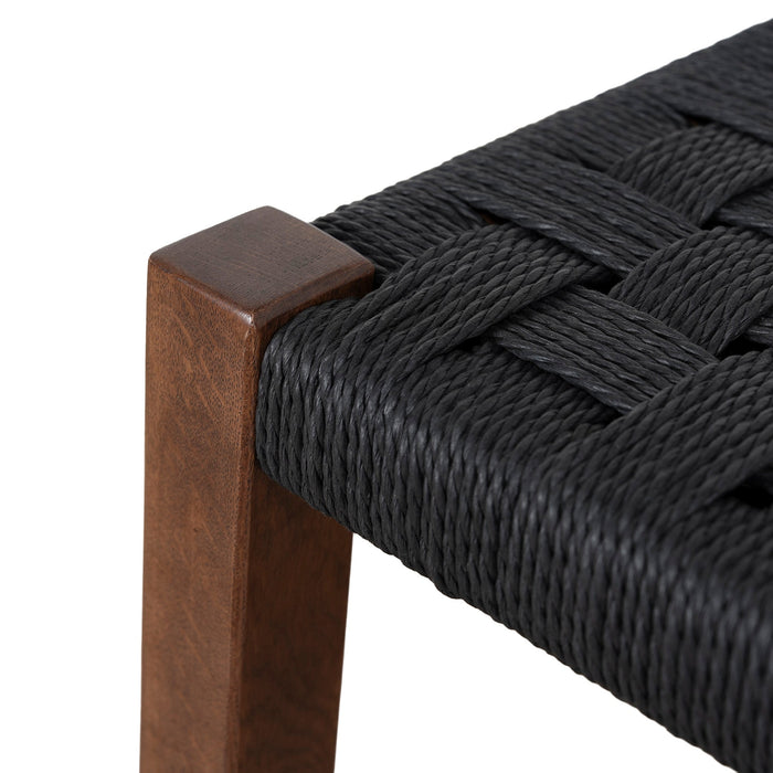 Jolen 65cm Rattan Bar Stool - Walnut