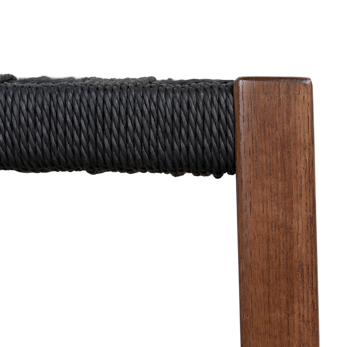 Jolen 65cm Rattan Bar Stool - Walnut