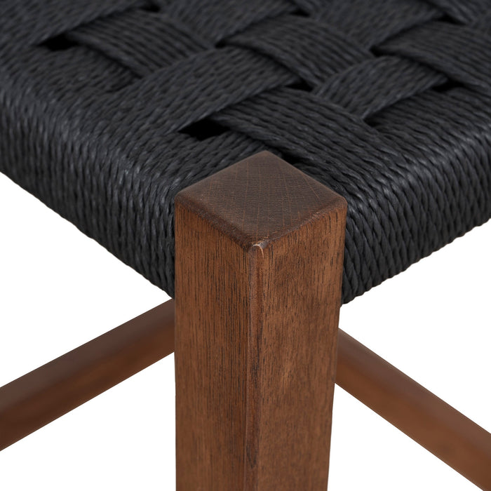 Jolen 65cm Rattan Bar Stool - Walnut