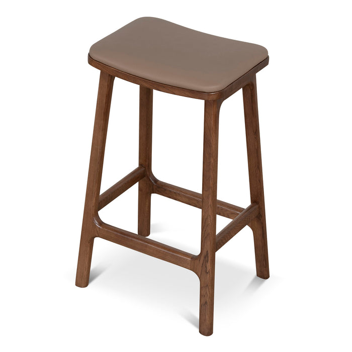 Cyprus 67cm Walnut Bar Stool - Mocha Brown
