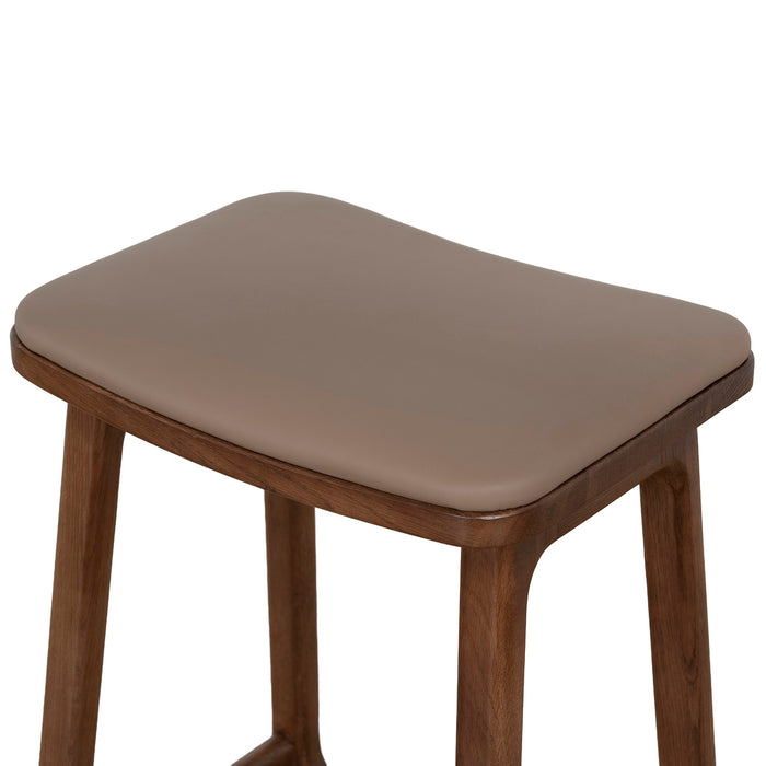 Cyprus 67cm Walnut Bar Stool - Mocha Brown