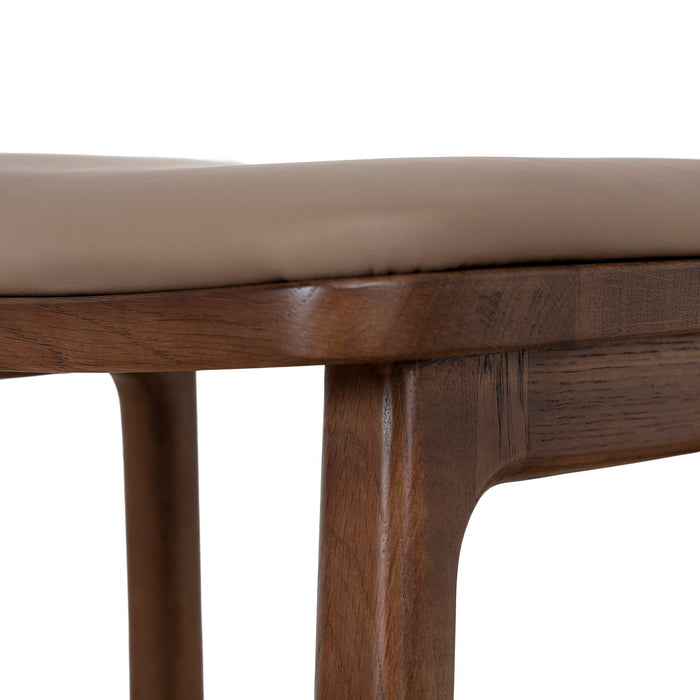 Cyprus 67cm Walnut Bar Stool - Mocha Brown