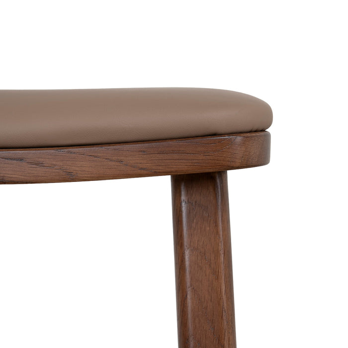 Cyprus 67cm Walnut Bar Stool - Mocha Brown