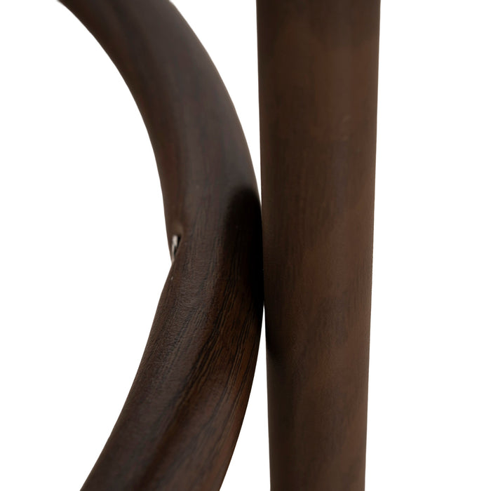 Aubrelle Walnut Barstool - Coconut Stripe