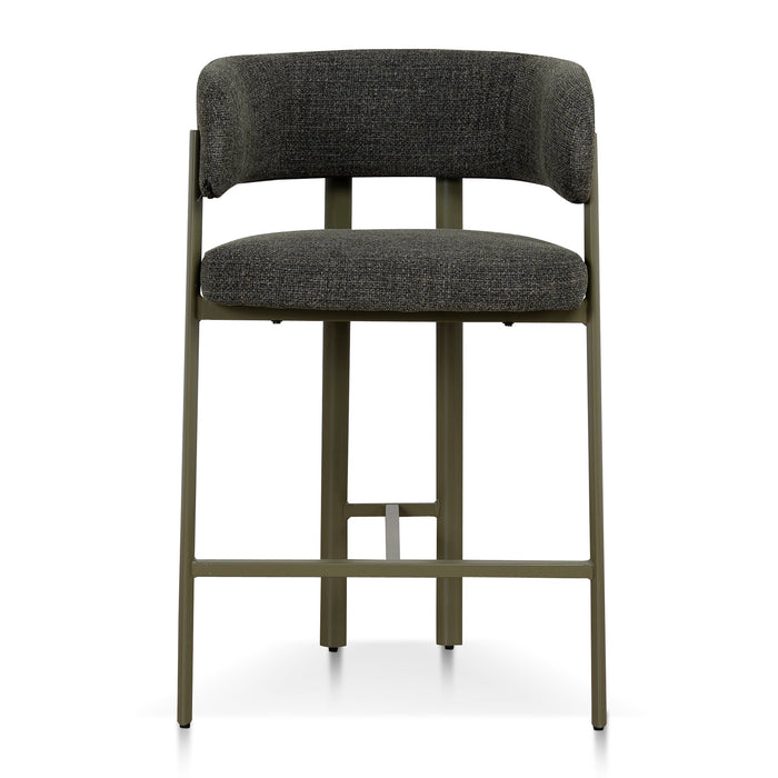 Set of 2 - Elvika Green Barstool - Kaitoke Green