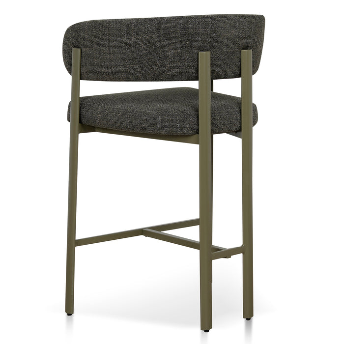 Set of 2 - Elvika Green Barstool - Kaitoke Green