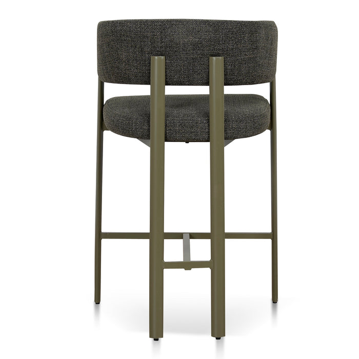Set of 2 - Elvika Green Barstool - Kaitoke Green