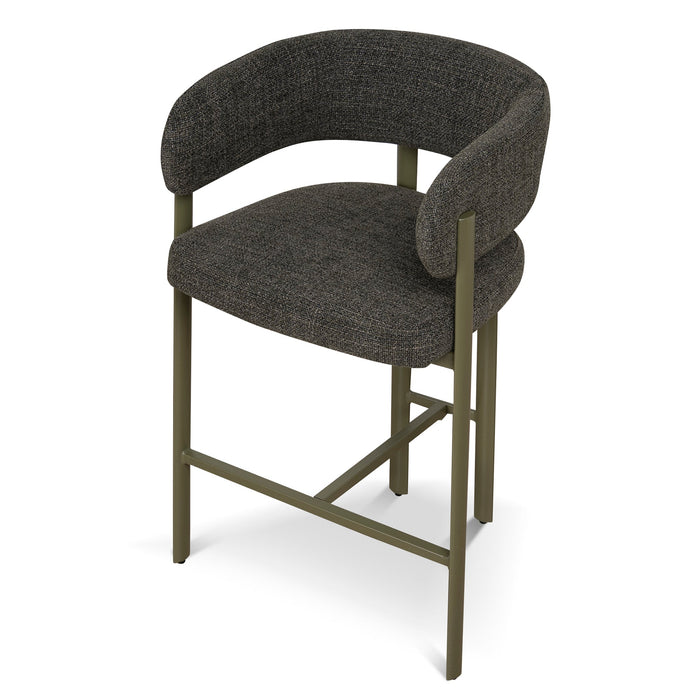 Set of 2 - Elvika Green Barstool - Kaitoke Green