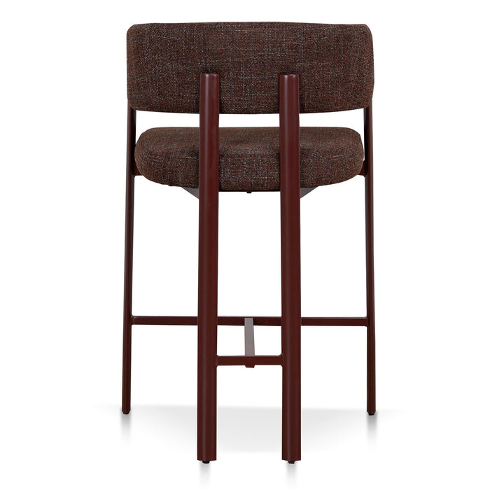 Set of 2 - Elvika Red Barstool - Moss Brown
