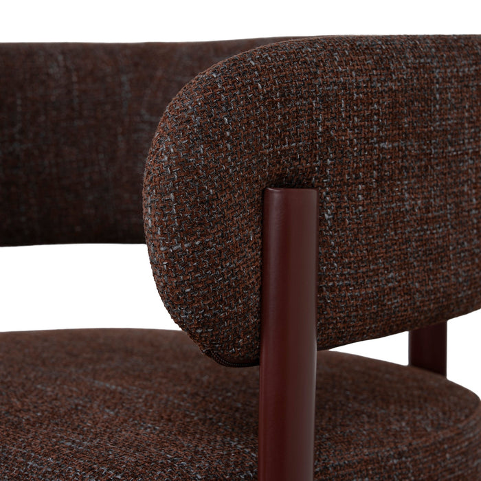 Set of 2 - Elvika Red Barstool - Moss Brown