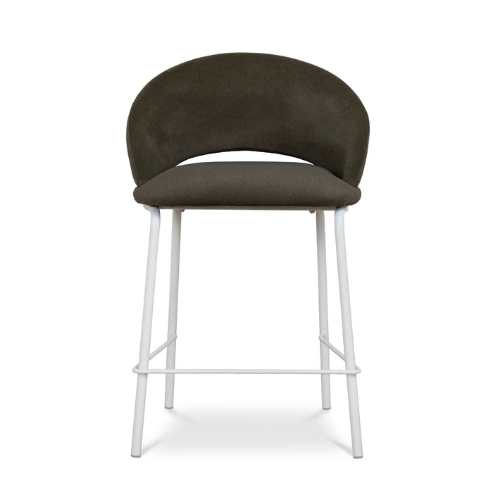 Harrington White Bar Stool - Dark Moss Green (Set of 2)