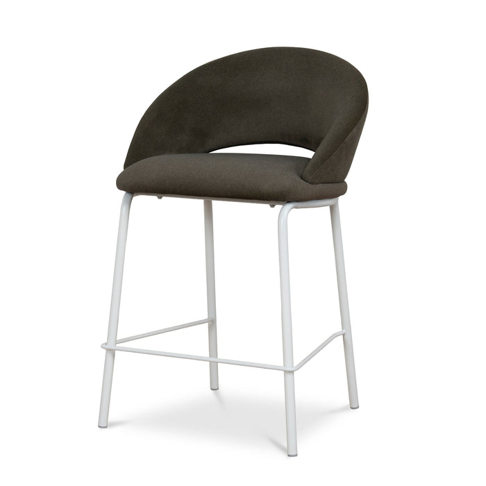 Harrington White Bar Stool - Dark Moss Green (Set of 2)