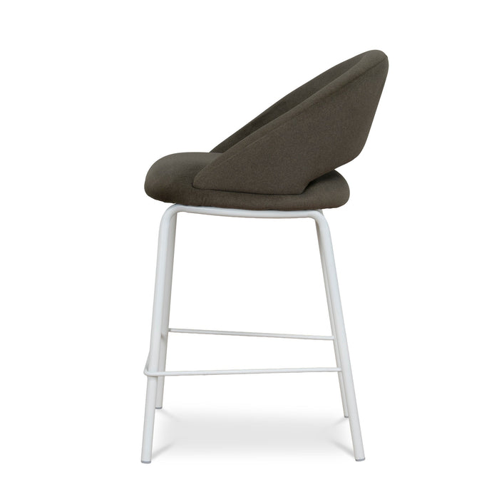 Harrington White Bar Stool - Dark Moss Green (Set of 2)