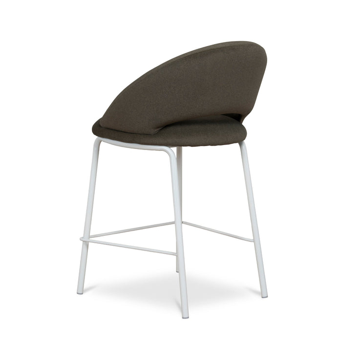 Harrington White Bar Stool - Dark Moss Green (Set of 2)