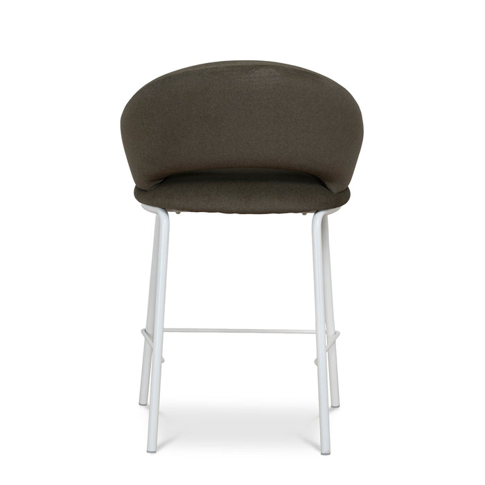 Harrington White Bar Stool - Dark Moss Green (Set of 2)