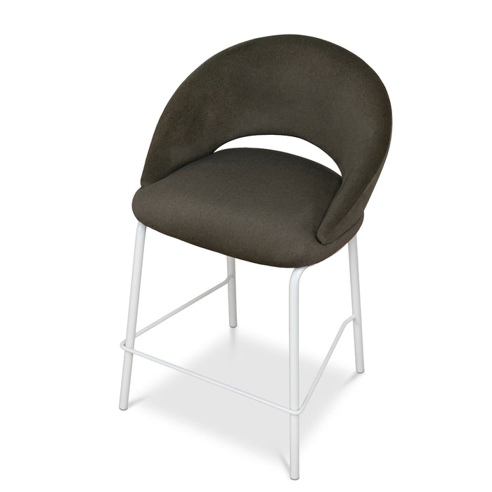 Harrington White Bar Stool - Dark Moss Green (Set of 2)