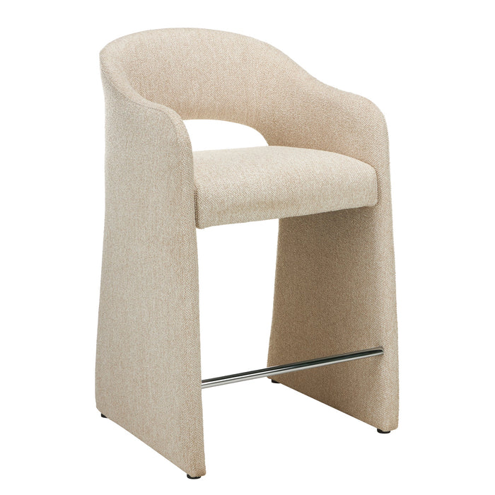 Valtero 65cm Fabric Bar Stool - Cobble Beige (Set of 2)