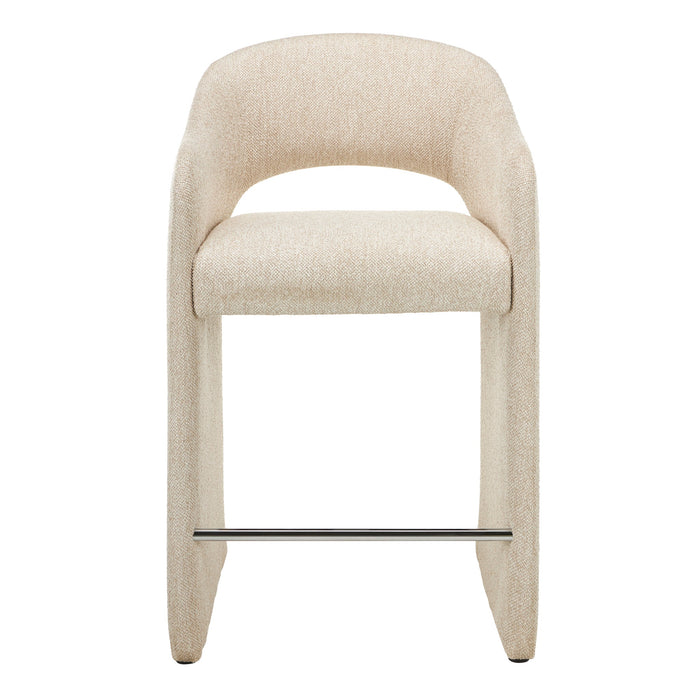 Valtero 65cm Fabric Bar Stool - Cobble Beige (Set of 2)