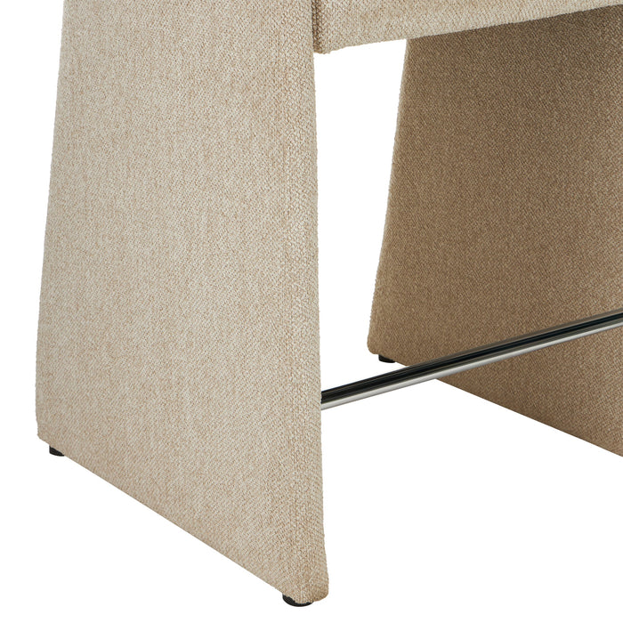 Valtero 65cm Fabric Bar Stool - Cobble Beige (Set of 2)